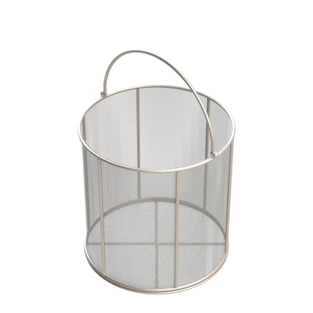 Anysizebasket Round Wire Mesh Basket: 12Dia. x 12H, 304 SS, 1/4 Rod Frame, Mesh: 30 x .012 TMT-120RND120-C30S